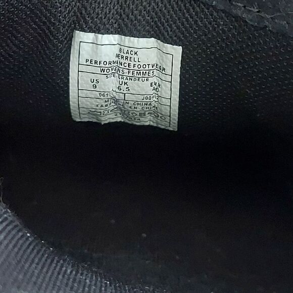 Women’s MERRELL City Leaf Black Leather Buckle Slides Clogs Mules Size 9 - Picture 9 of 9